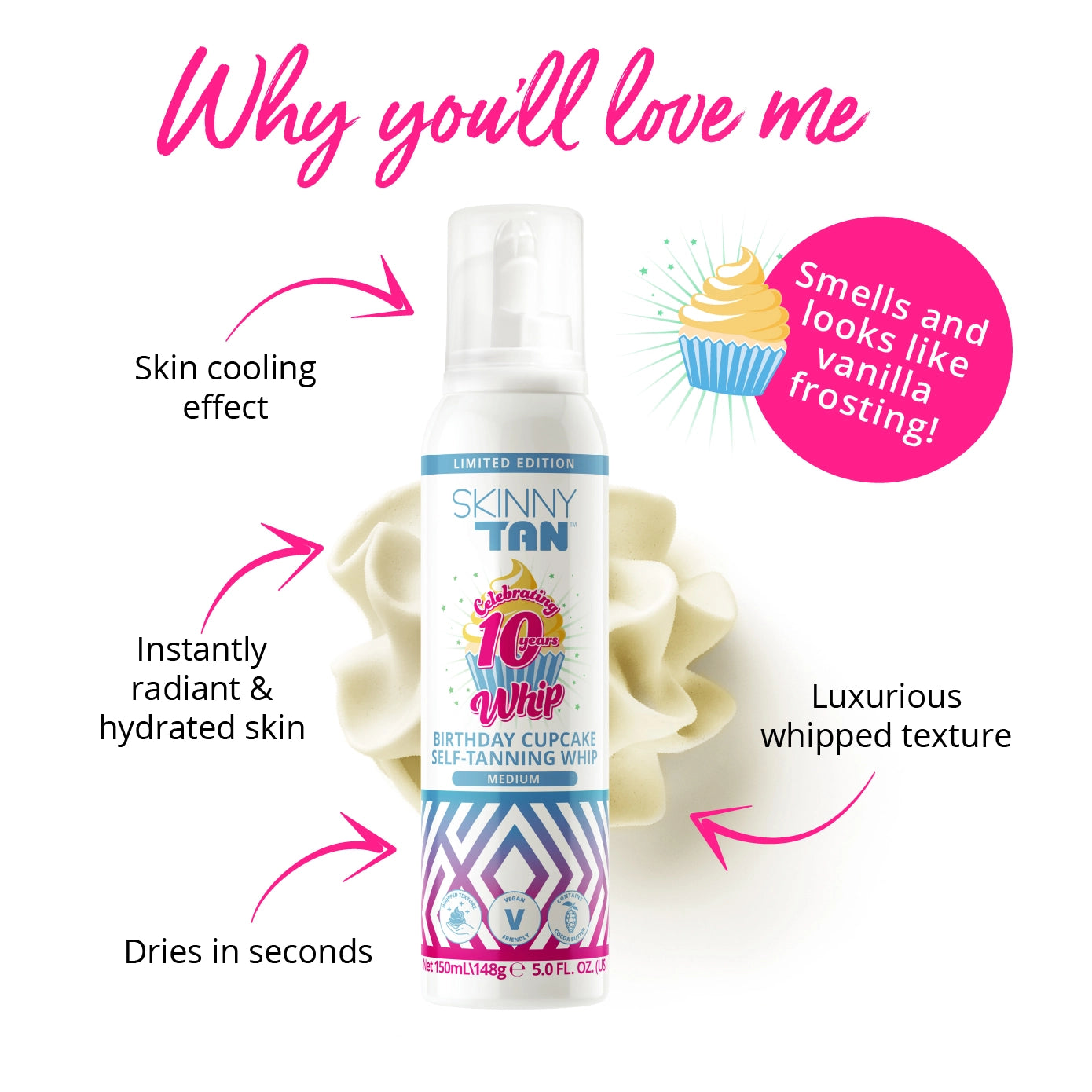 Limited Edition Birthday Cupcake Self-Tanning Whip 150ml