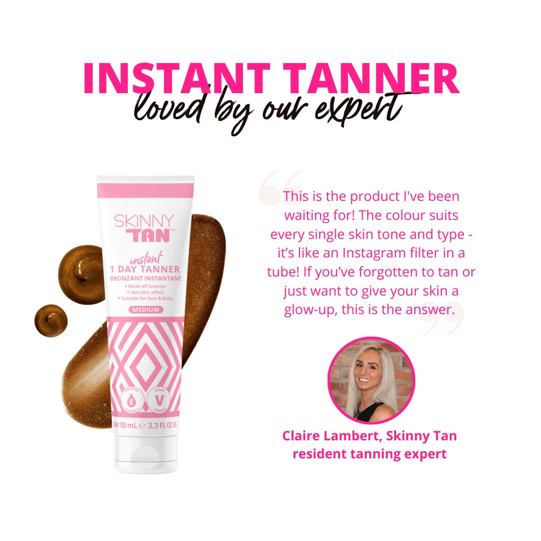 Skinny Tan Instant 1 Day Tanner- loved by our expert Claire Lambert